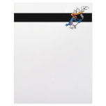 crazy singing karaoke bird cartoon letterhead design