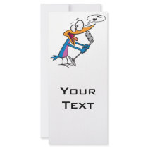 crazy singing karaoke bird cartoon rack cards