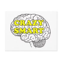 crazy smart postcard