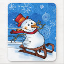 CRAZY SNOWMAN mousepads