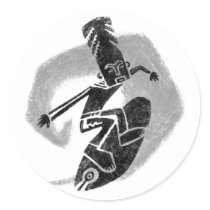 Crazy Surfer Sticker