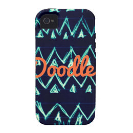 Crazy Tribal Doodle ZigZag Triangle Pattern iPhone 4/4S Covers