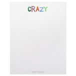 Crazy wild bold colorful goofy fun silly word art letterhead template