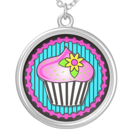 crazy wild cupcake with stripes custom jewelry