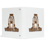 crazy wrestler wrestling design vinyl binder