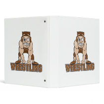 crazy wrestler wrestling design vinyl binder