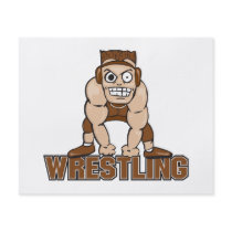 crazy wrestler wrestling design flyers