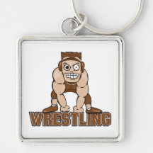 crazy wrestler wrestling design keychains