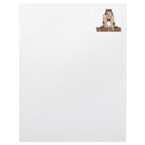 crazy wrestler wrestling design custom letterhead