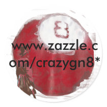 crazyGn8 ball sticker