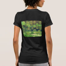 Creación abstracta de la primavera - verde y renov camisetas