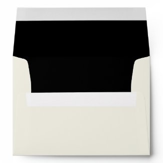 Cream and Black Announcement Envelope envelope