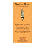 Cream and Black Skull Mask illustration. Customized Rack Card