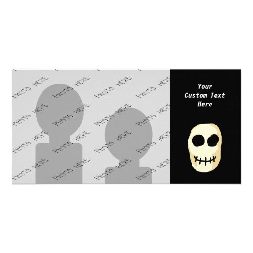 Cream and Black Skull. Picture Card