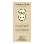 Cream and Black Skull. Primitive. Custom Rack Cards