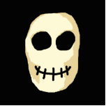 Cream and Black Skull. Primitive Style. Photo Cutouts