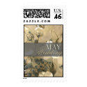 Cream and blue May Wedding Stamps