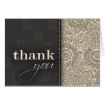 Cream and charcoal gray thank you cards