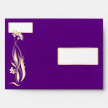 Cream and gold floral ornament envelopes