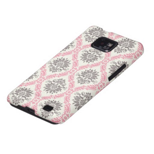 cream and grey tan damask bliss samsung galaxy s cover