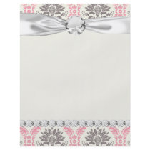 cream and grey tan damask bliss personalized flyer