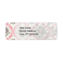 cream and grey tan damask bliss return address labels