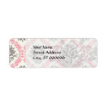 cream and grey tan damask bliss return address labels