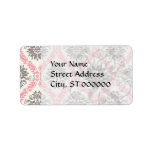 cream and grey tan damask bliss custom address labels