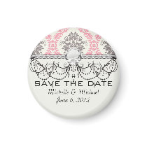cream and grey tan damask bliss refrigerator magnets