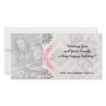 cream and grey tan damask bliss photo card