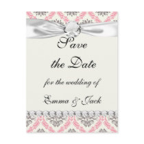 cream and grey tan damask bliss postcards