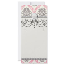 cream and grey tan damask bliss customized rack card