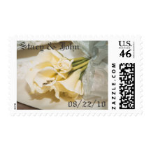 Cream Calla Lily Wedding Bouquet Stamps