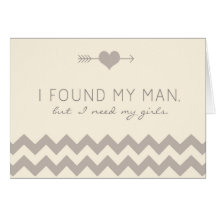 Cream & Champagne Chevron Maid of Honor Card