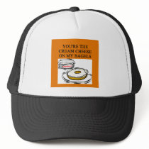 cream cheese and bagels mesh hats