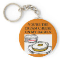 cream cheese and bagels keychains