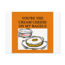 cream cheese and bagels post cards