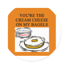 cream cheese and bagels stickers