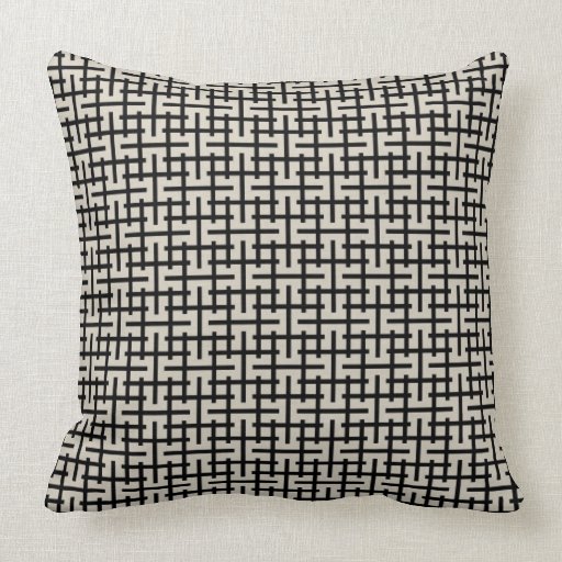 Cream Chinese/Asian Pattern Pillow Design 5