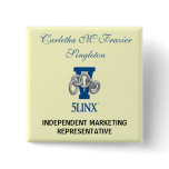Cream-Colored Name Badge Buttons