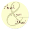 cream Custom Monogram label sticker