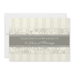 Cream Floral 20th Anniversary Party Invitation