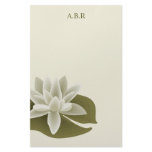 Cream Flower Initials Stationery