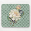 Cream Flowers And Lace Vintage mousepads by Vintage_Gifts Cream Flowers And Lace Vintage mousepads
