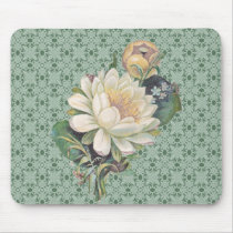 Cream Flowers And Lace Vintage Mouse Mats