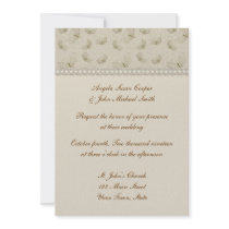 Cream Gold Butterflies Invites