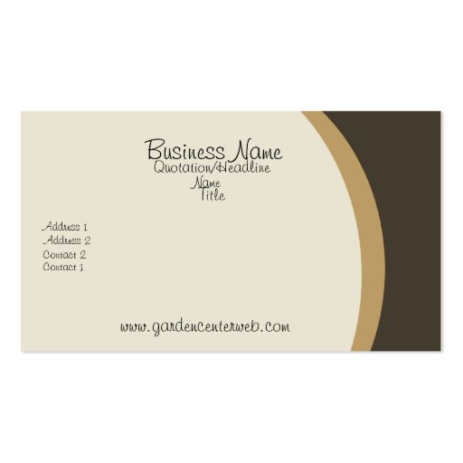 Cream Golden Brown Sleek Business Card Templates (front side)