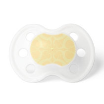 Cream Heart Fractal Pattern Baby Pacifier