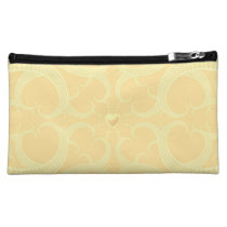 Cream Heart Fractal Pattern Cosmetics Bags