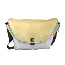 Cream Heart Fractal Pattern Courier Bags